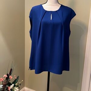 EUC Sleeveless blouse, Size L, Royal Blue